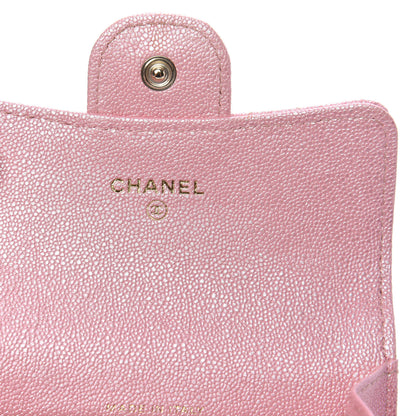 Chanel Iridescent Caviar Quilted Flap Card Holder Rose Pink 6 of 8