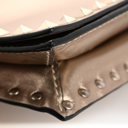 Valentino Garavani Metallic Nappa Rockstud Wristlet Clutch Skin 11 of 14