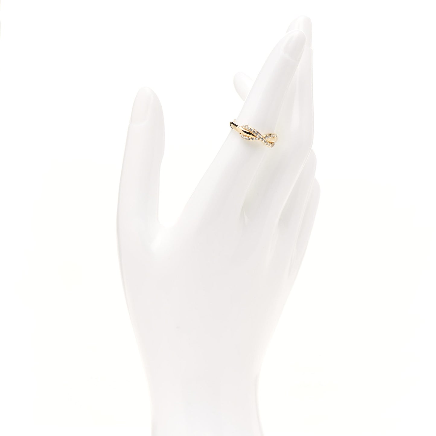 18K Yellow Gold Diamond Infinity Ring 53 6.25