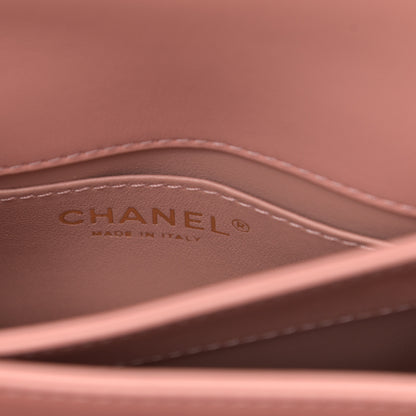 Chanel Calfskin Quilted Small Top Handle Flap Pink 6 of 14