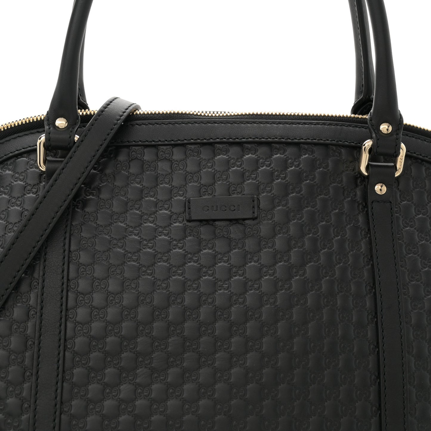 Soft Microguccissima Dome Satchel Black