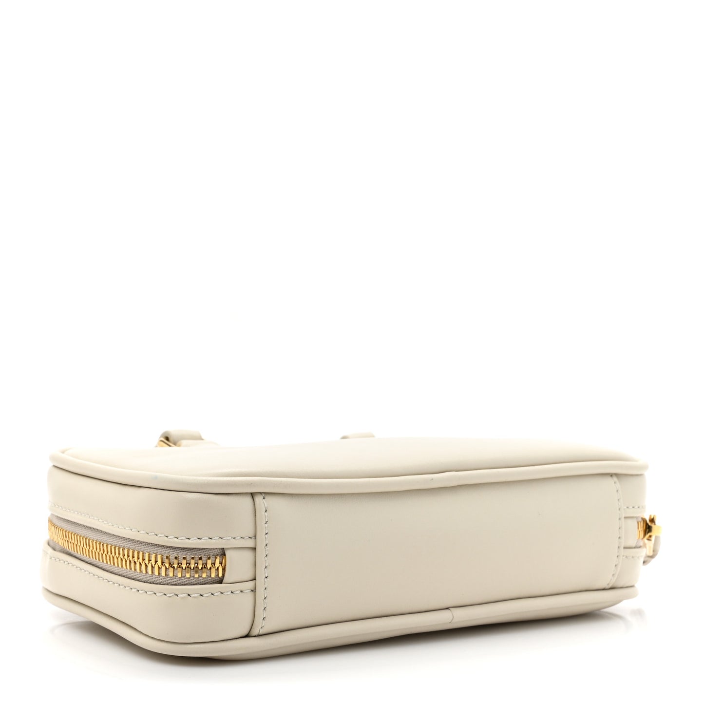Calfskin Mini Arcadie Top Handle Bag Chalk White