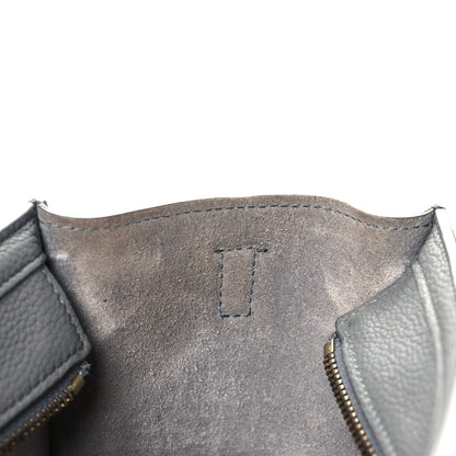 Celine Drummed Calfskin Nano Luggage Kohl 9 of 13