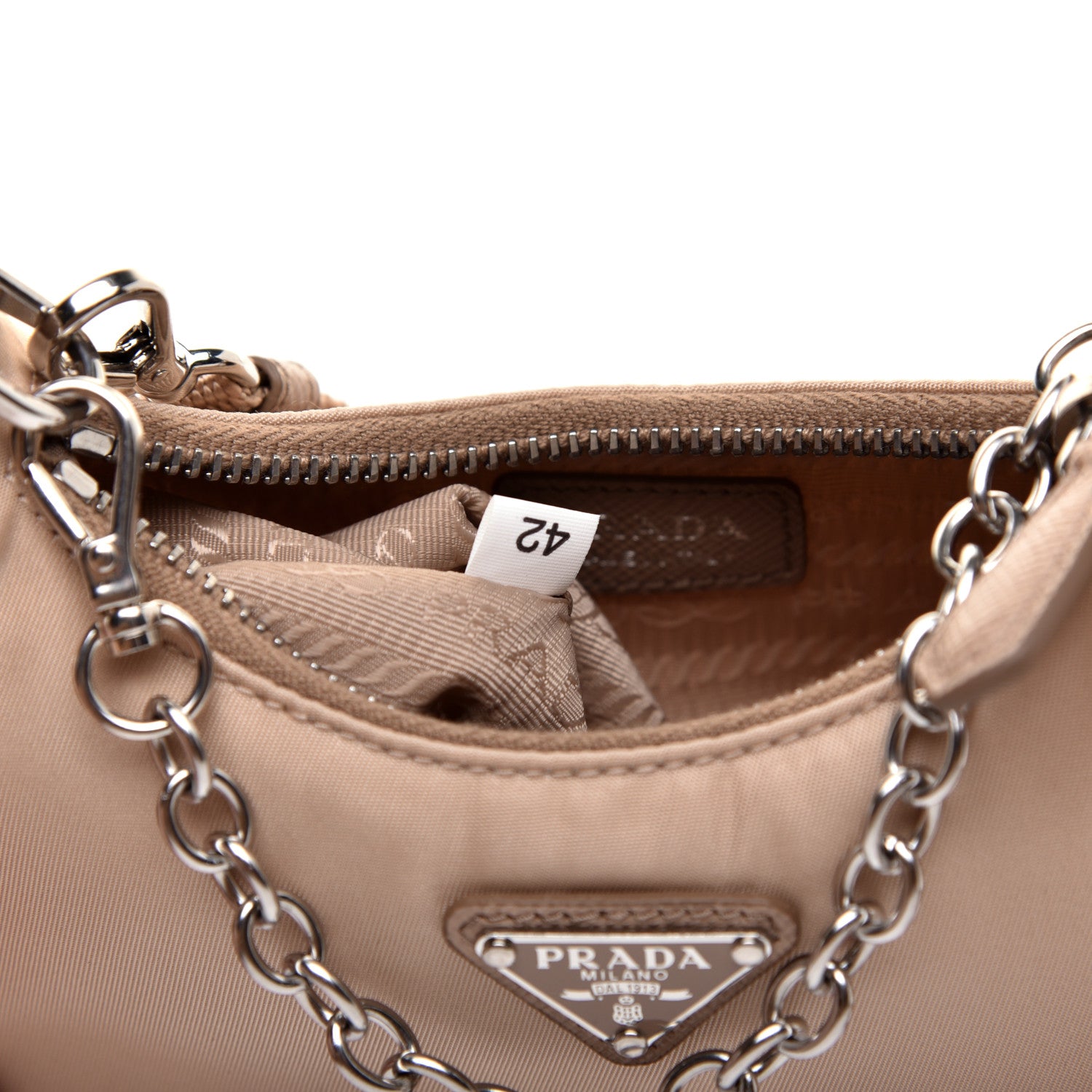 Prada Tessuto Nylon Saffiano Mini Re-Edition 2000 Shoulder Bag Cammeo 9 of 11
