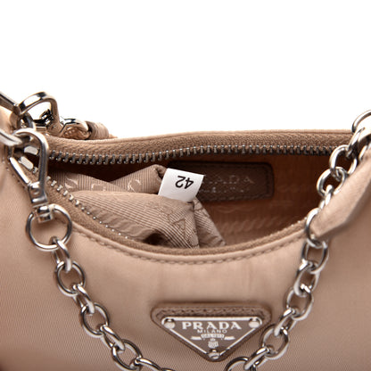 Prada Tessuto Nylon Saffiano Mini Re-Edition 2000 Shoulder Bag Cammeo 9 of 11