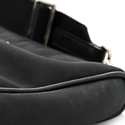 Prada Re-Nylon Saffiano Pocket Zippered Shoulder Bag Black 12 of 13