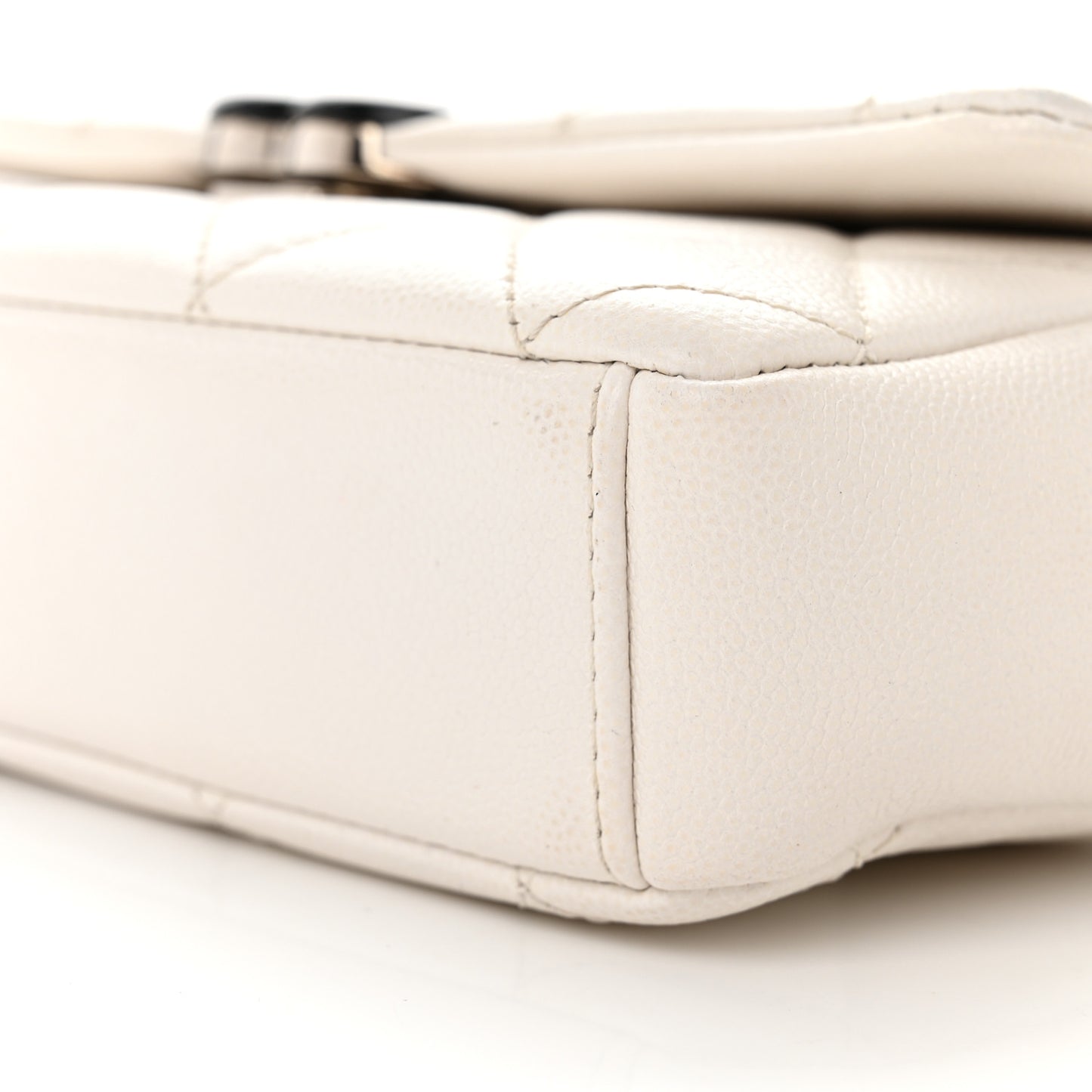 Caviar Quilted My Everything Small Flap White Black