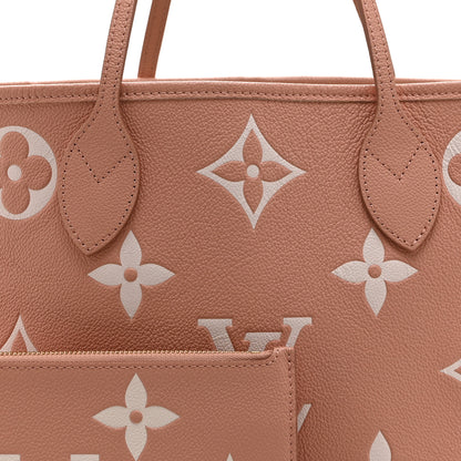 Louis Vuitton Empreinte Monogram Giant Neverfull MM Trianon Pink Cream 8 of 10