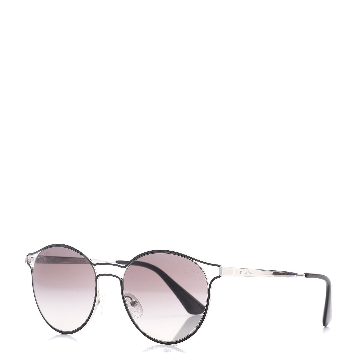 Prada Cinema Sunglasses SPR 62S Black Silver 1 of 8