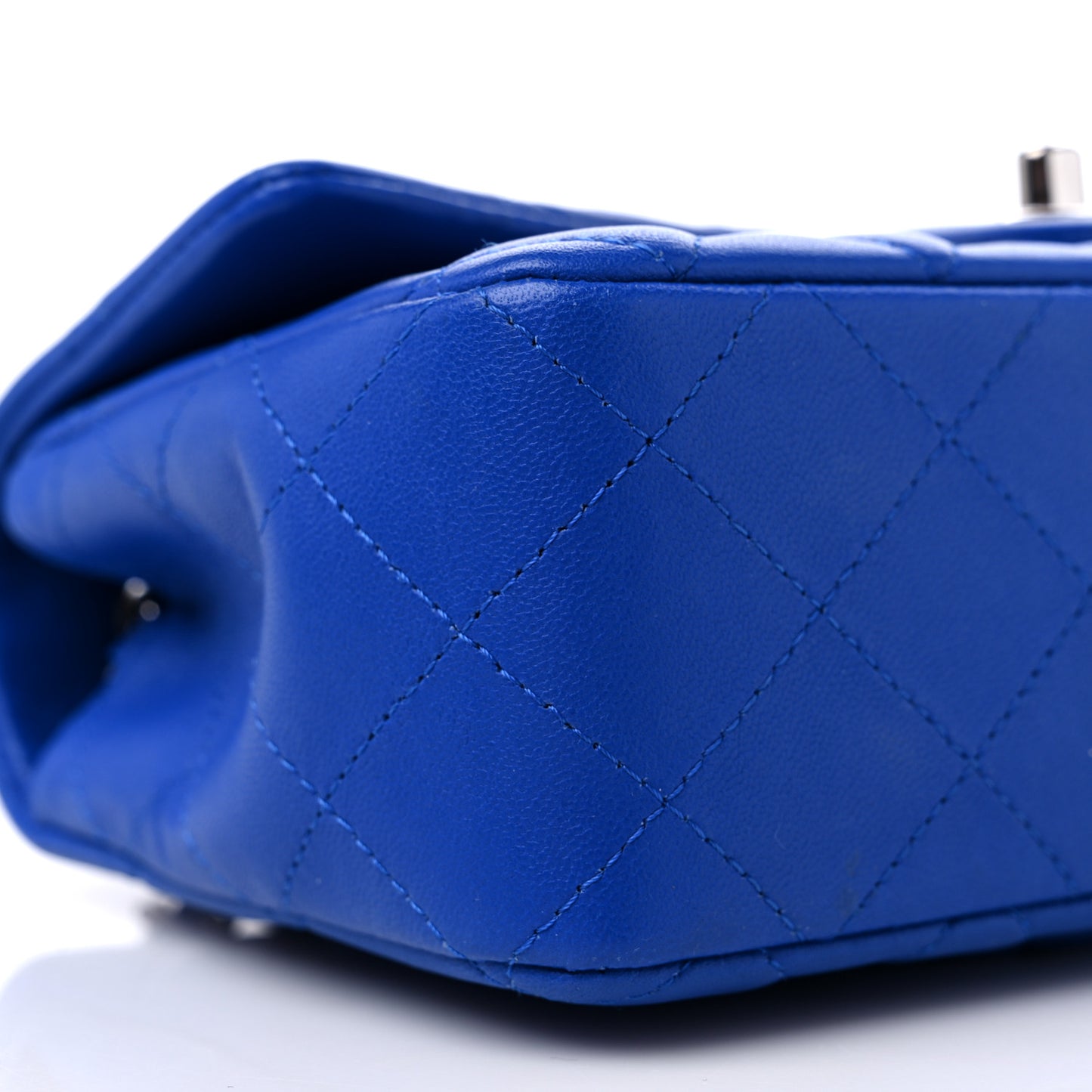 Lambskin Quilted Mini Rectangular Flap Royal Blue