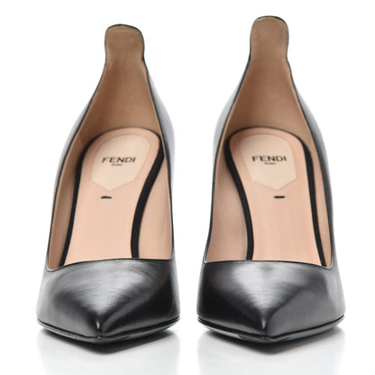 Fendi Calfskin Grosgrain Pumps 39 Black 2 of 15