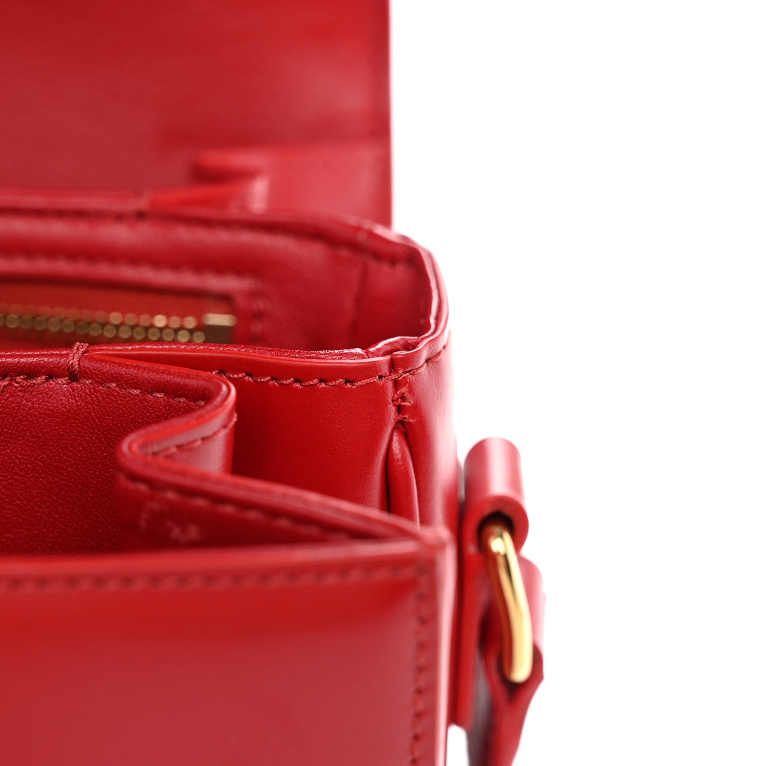 Celine Shiny Calfskin Large Triomphe Red 11 of 13
