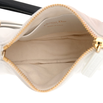 Christian Dior Lambskin Cannage Micro Dior Vibe Hobo Bag White 5 of 10