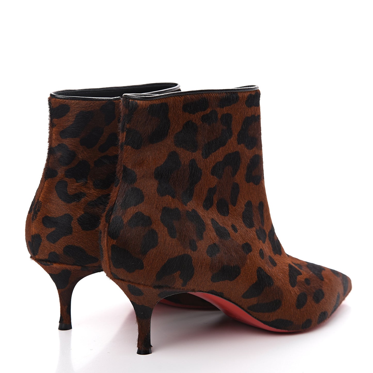 Pony Hair Leopard Print So Kate Booty 55 Ankle Boots 36.5 Black