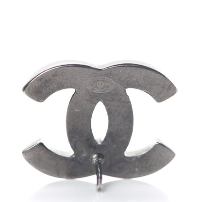 Chanel Lambskin CC Earrings Black 4 of 5