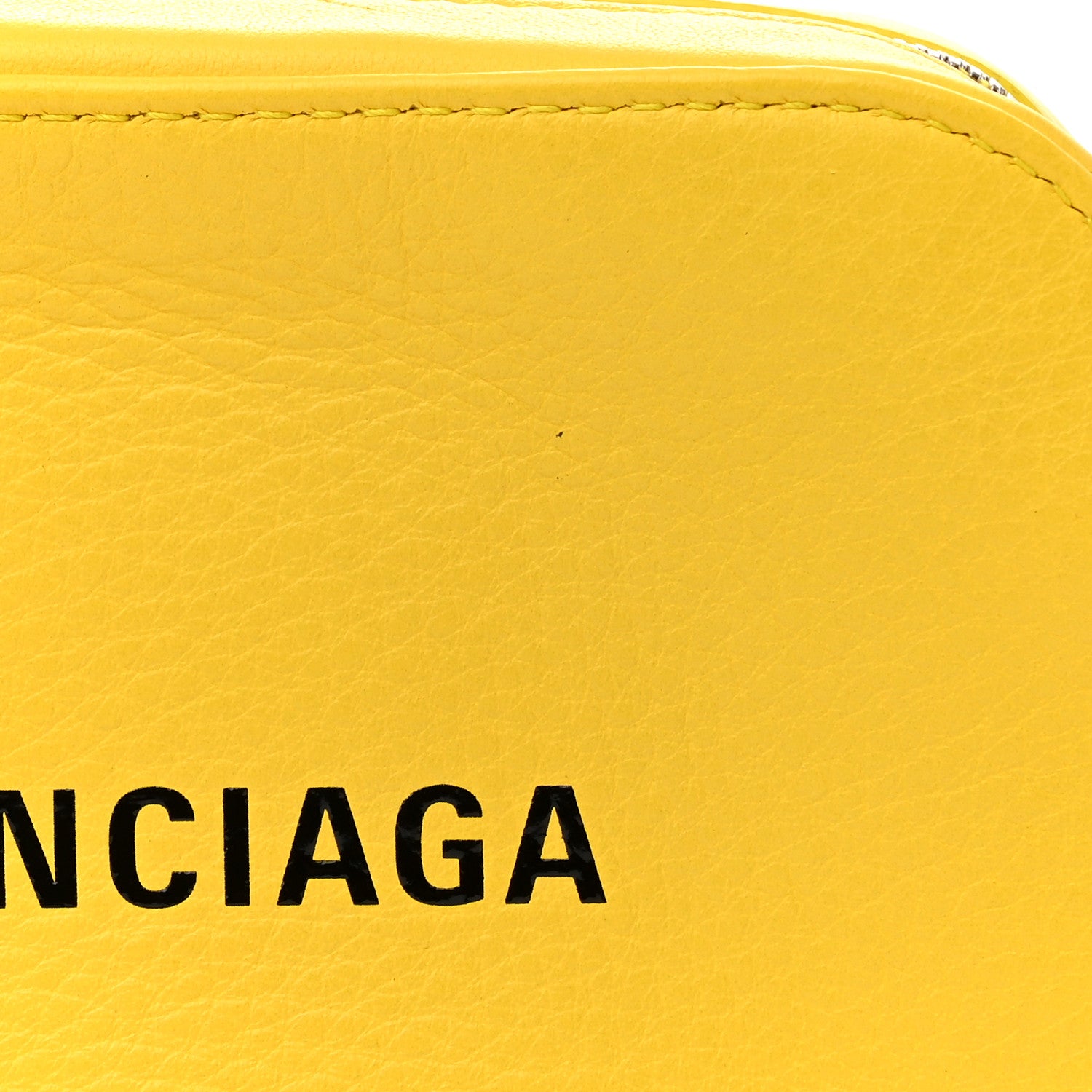 Balenciaga Smooth Calfskin Logo XS Everyday Camera Bag Jaune Soleil Black 7 of 12