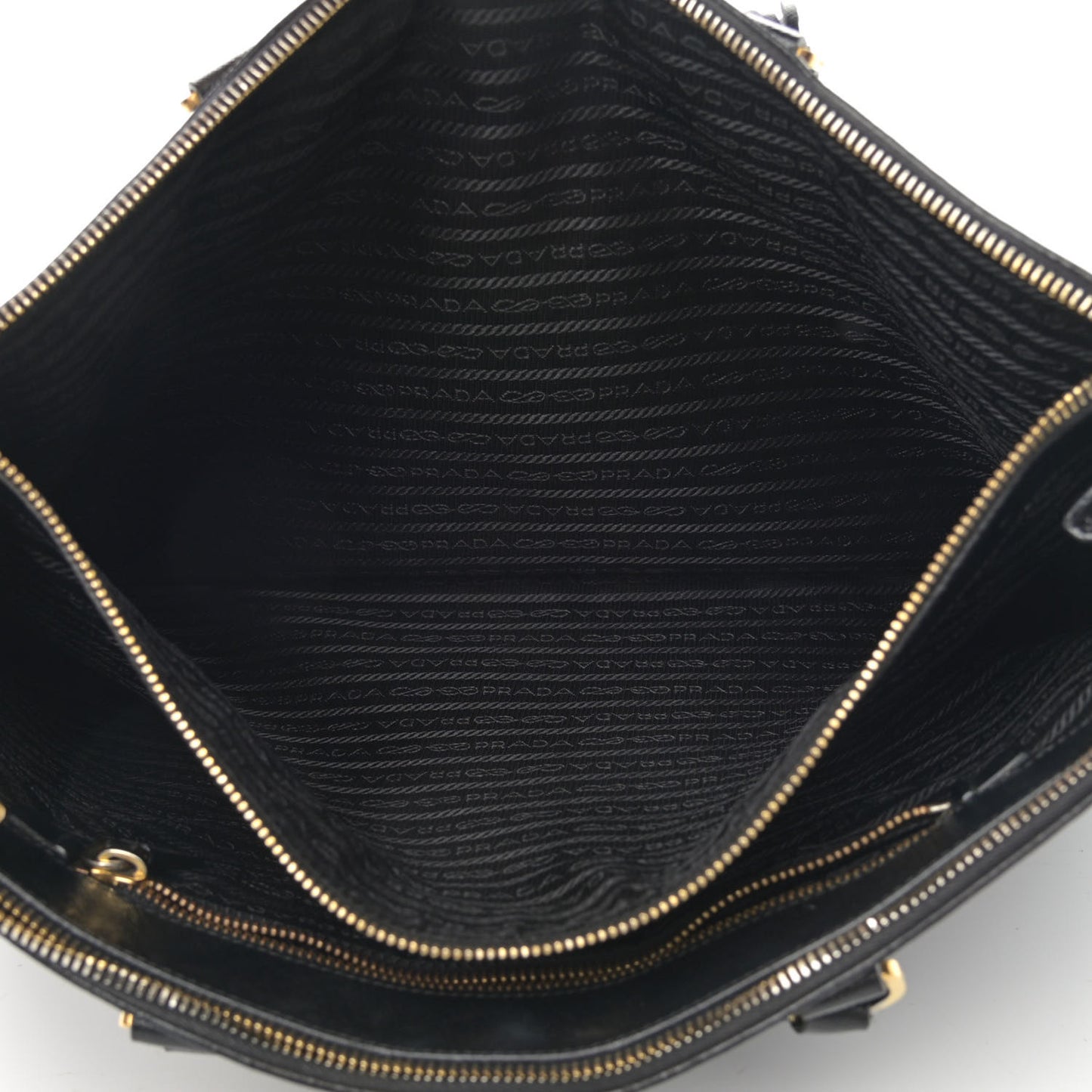 Saffiano Large Galleria Double Zip Tote Black