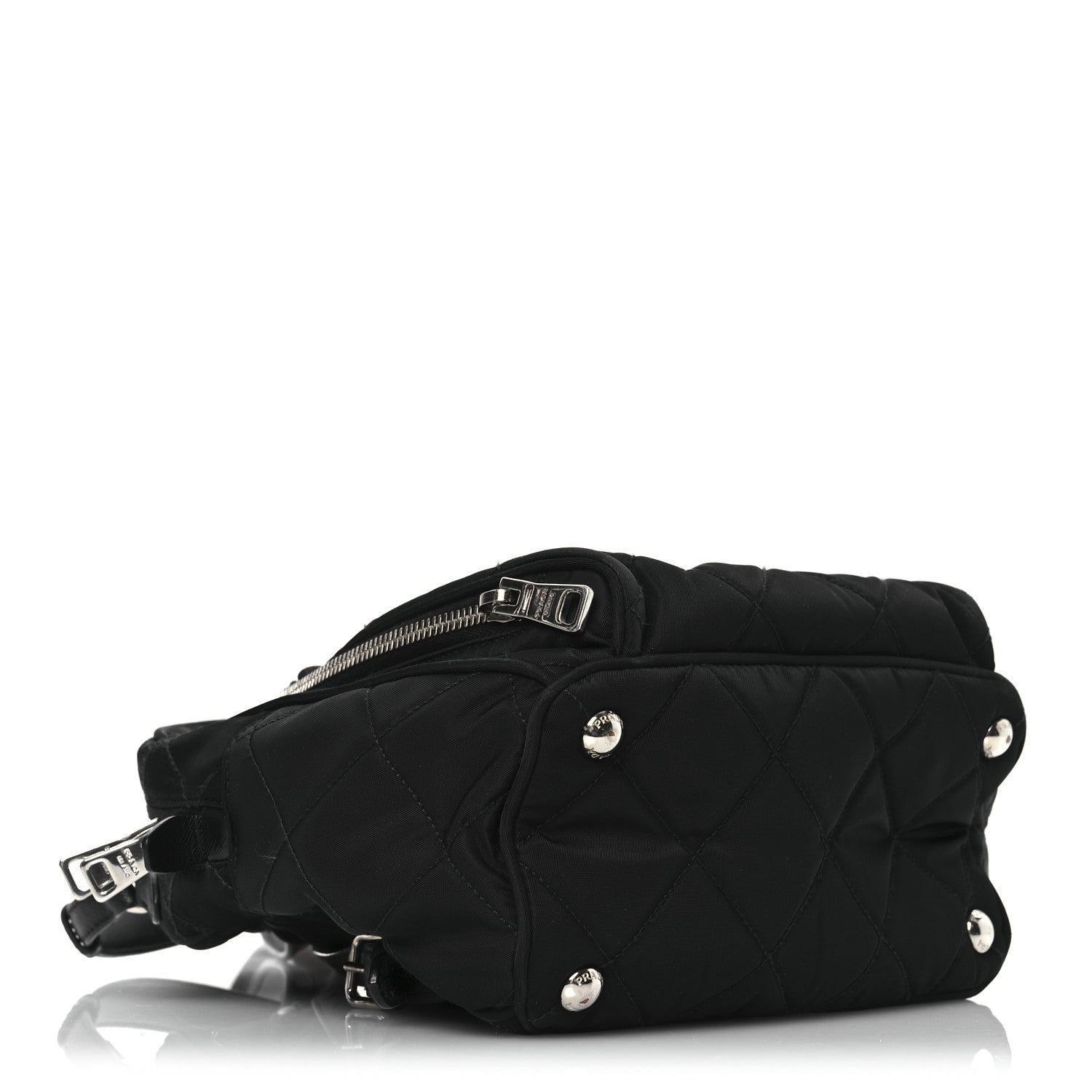 Prada Nylon Tessuto Impuntu Quilted Backpack Black 4 of 13
