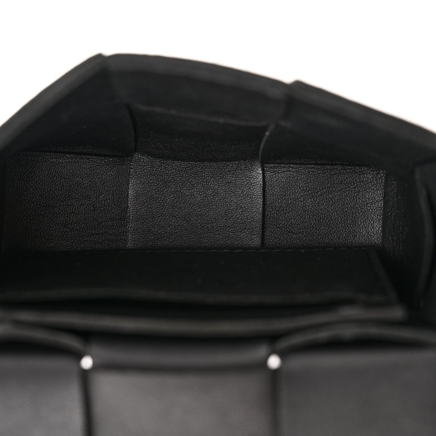 Lambskin Maxi Intrecciato Extra Mini Cassette Crossbody Bag Black