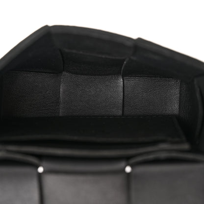 Bottega Veneta Lambskin Maxi Intrecciato Extra Mini Cassette Crossbody Bag Black 5 of 12