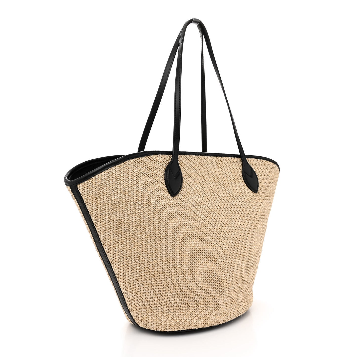Raffia Saint Jacques Tote Black
