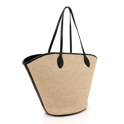 Louis Vuitton Raffia Saint Jacques Tote Black 4 of 13