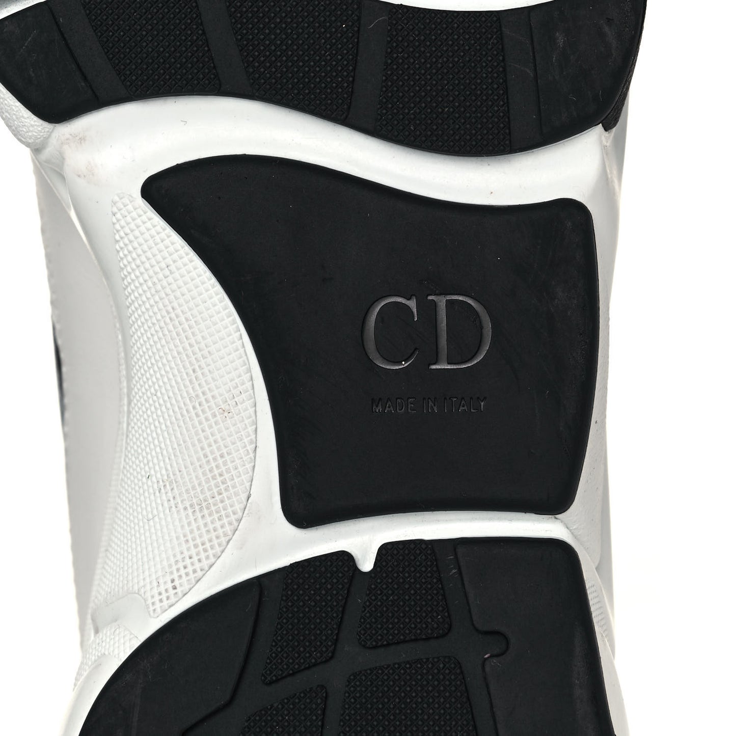 Technical Mesh Calfskin Mens B22 Sneakers 44 White Black Green