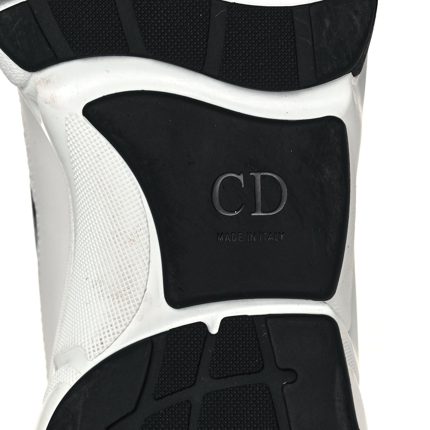 Christian Dior Technical Mesh Calfskin Mens B22 Sneakers 44 White Black Green 6 of 15