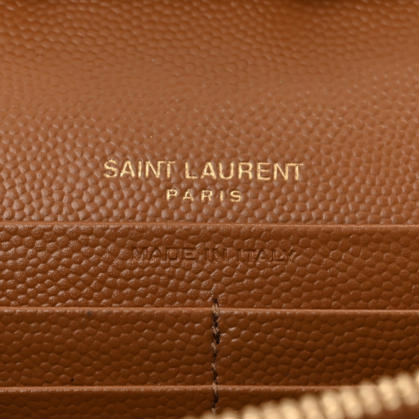Grain De Poudre Matelasse Chevron Monogram Chain Wallet Natural Dark