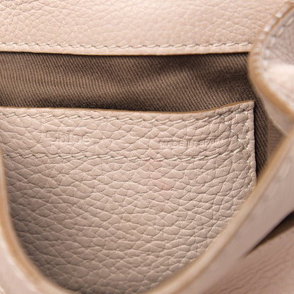 Chloe Calfskin Mini Marcie Round Crossbody Bag Abstract White 5 of 9