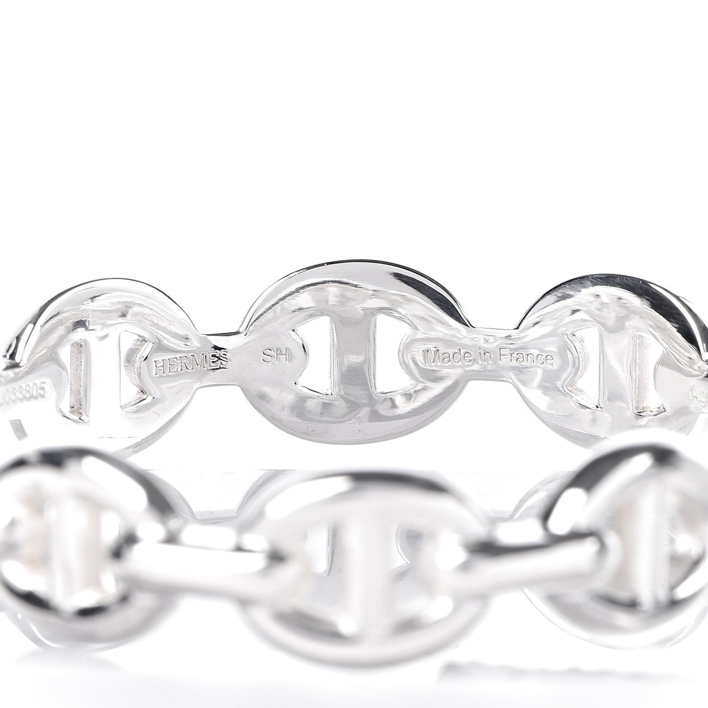 Sterling Silver MM Chaine d'Ancre Enchainee Cuff Bracelet SH