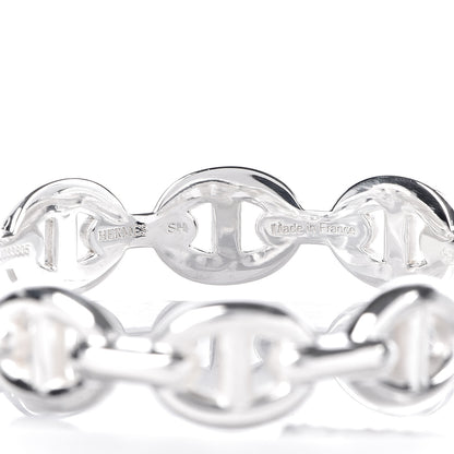Hermes Sterling Silver MM Chaine d'Ancre Enchainee Cuff Bracelet SH 4 of 5