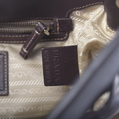 Prada Jacquard Logo Hobo Corda Bruciato 7 of 17