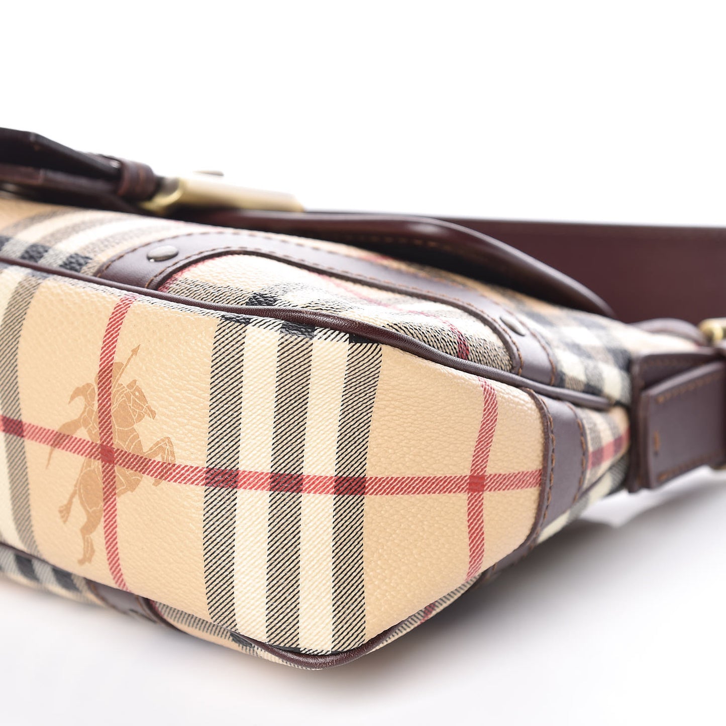 Haymarket Check Buckle Satchel Brown