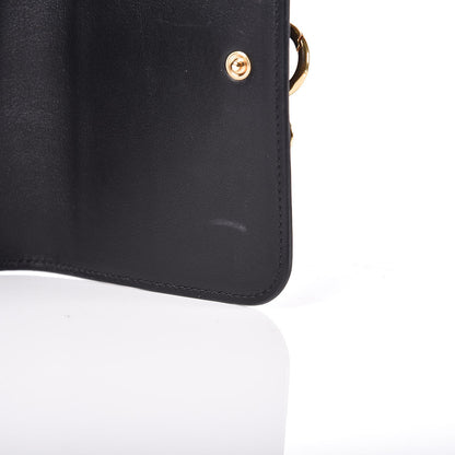 Chloe Grained Calfskin Alphabet Compact Wallet Black 6 of 7