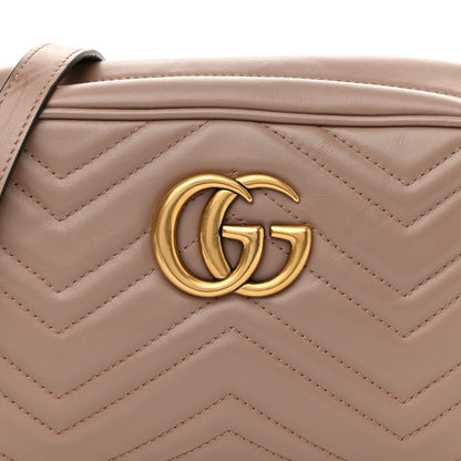 Gucci Calfskin Matelasse Small GG Marmont Chain Shoulder Bag Porcelain Rose 9 of 12