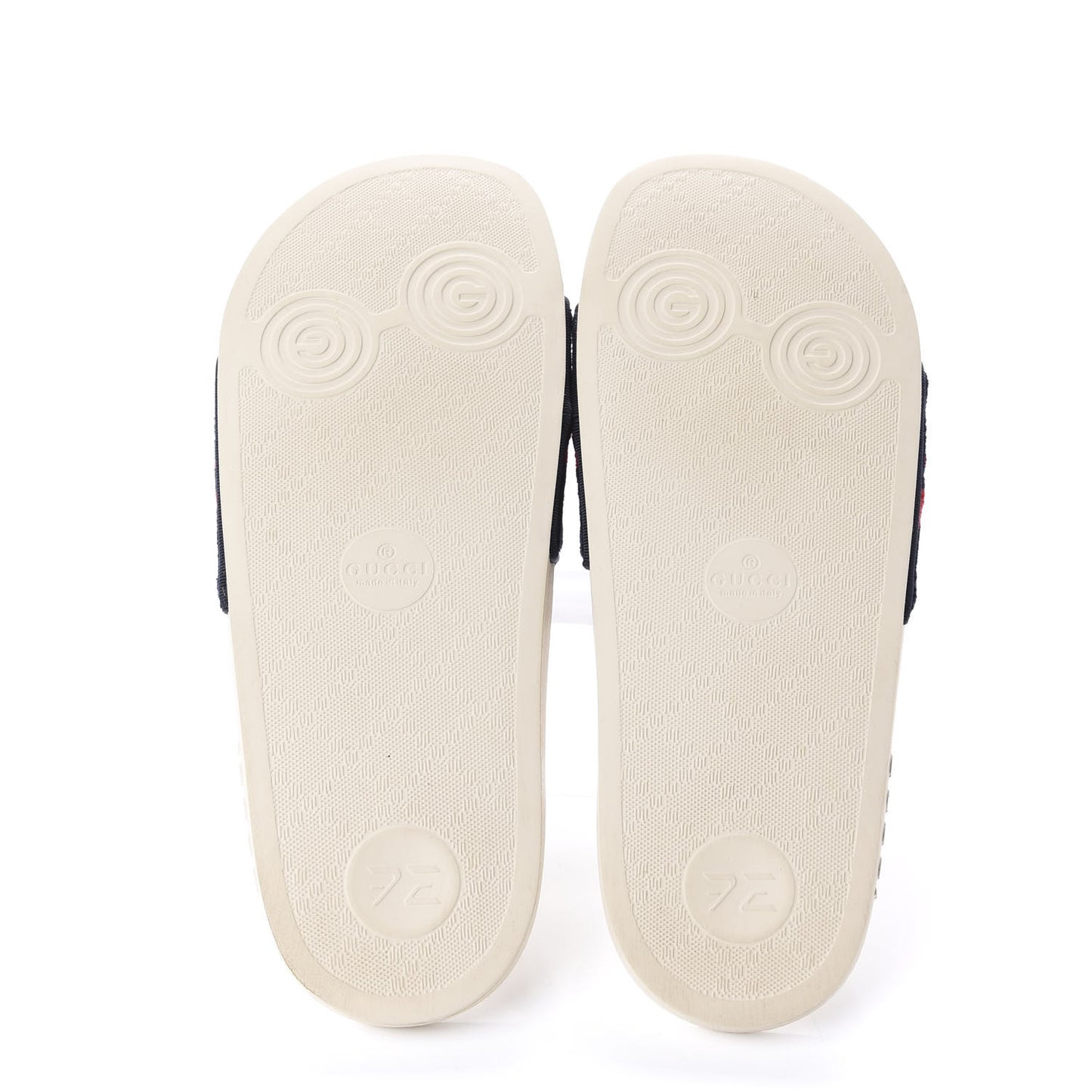 Velvet GG Monogram Slide Sandals 39 Blue Red