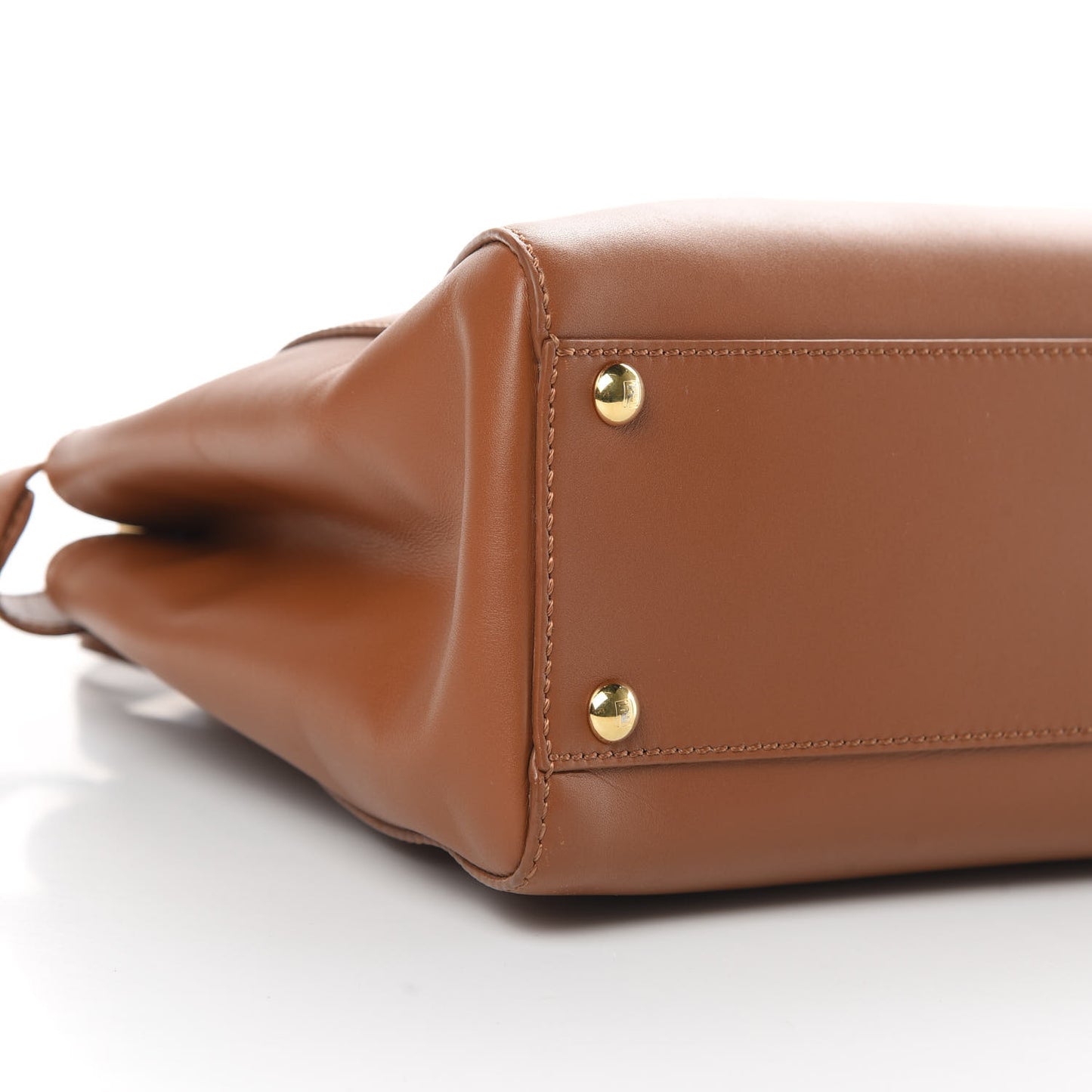 Vitello Morgan Shiny Nappa Medium Peekaboo Iconic Satchel Cuoio Bluette