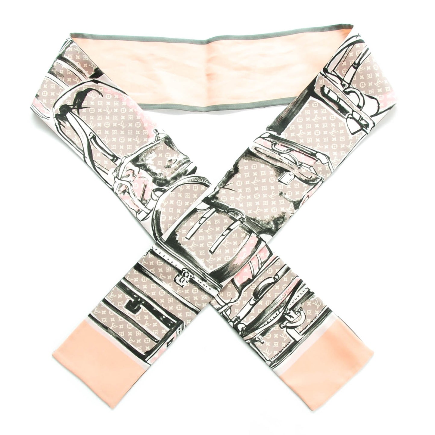 Silk Monogram Trunks Bandeau Rose Poudre