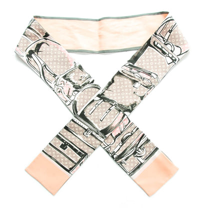 Louis Vuitton Silk Monogram Trunks Bandeau Rose Poudre 1 of 5
