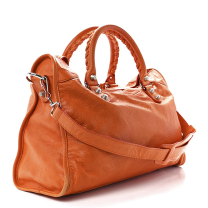 Balenciaga Agneau Giant 12 Silver Hardware City Tangerine 3 of 11