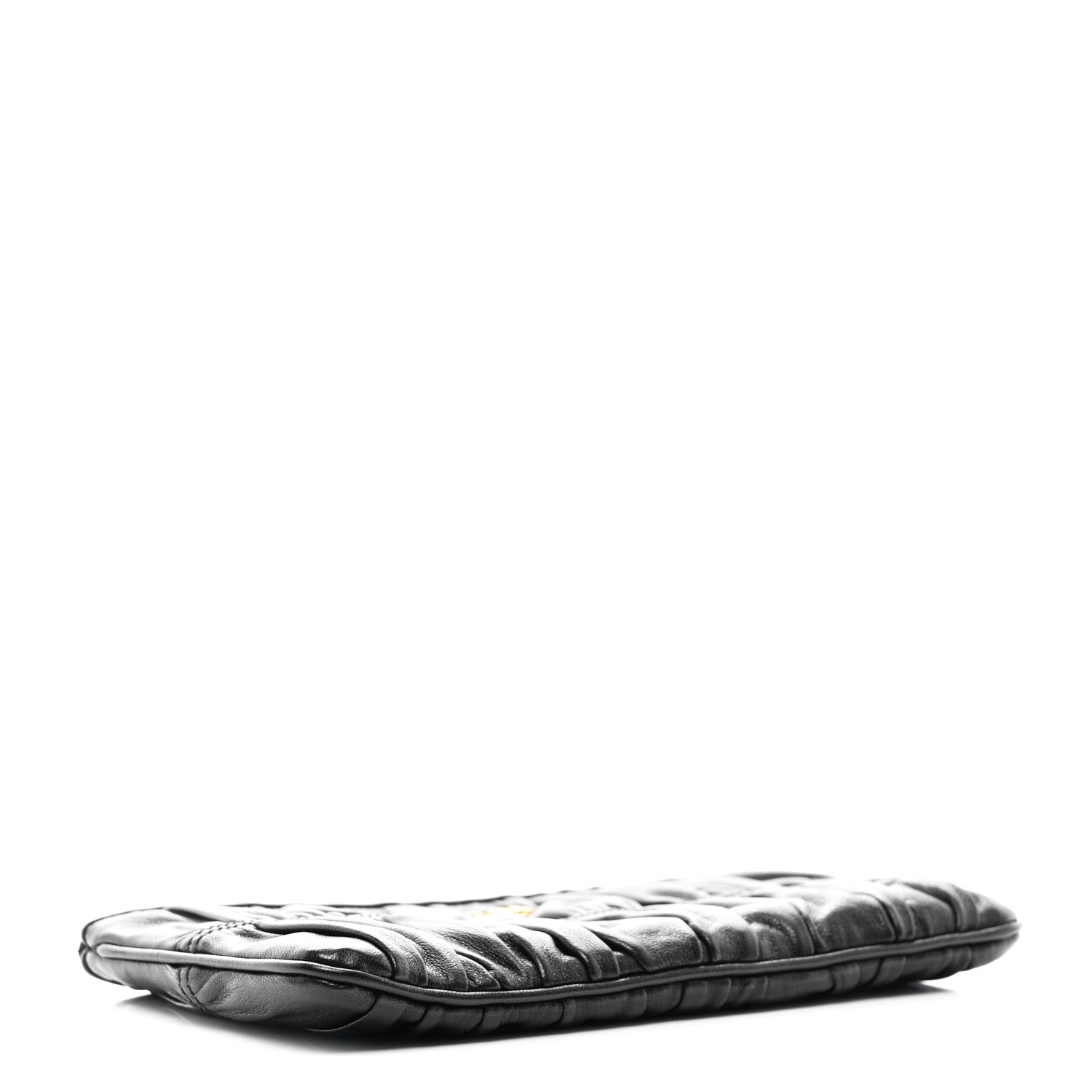 Prada Nappa Gaufre Small Zip Pouch Black 4 of 9