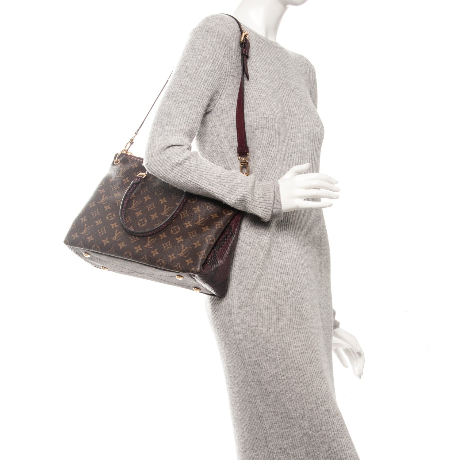 Louis Vuitton Python Monogram Pallas Bordeaux 2 of 7