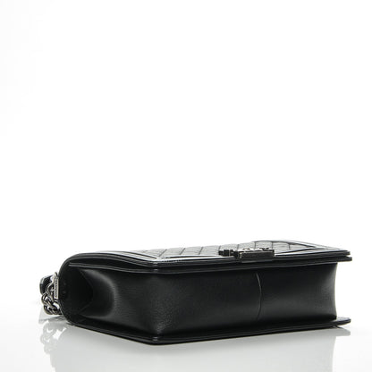 Chanel Goatskin Quilted Patent New Medium Duo Boy Flap Black 4 of 7