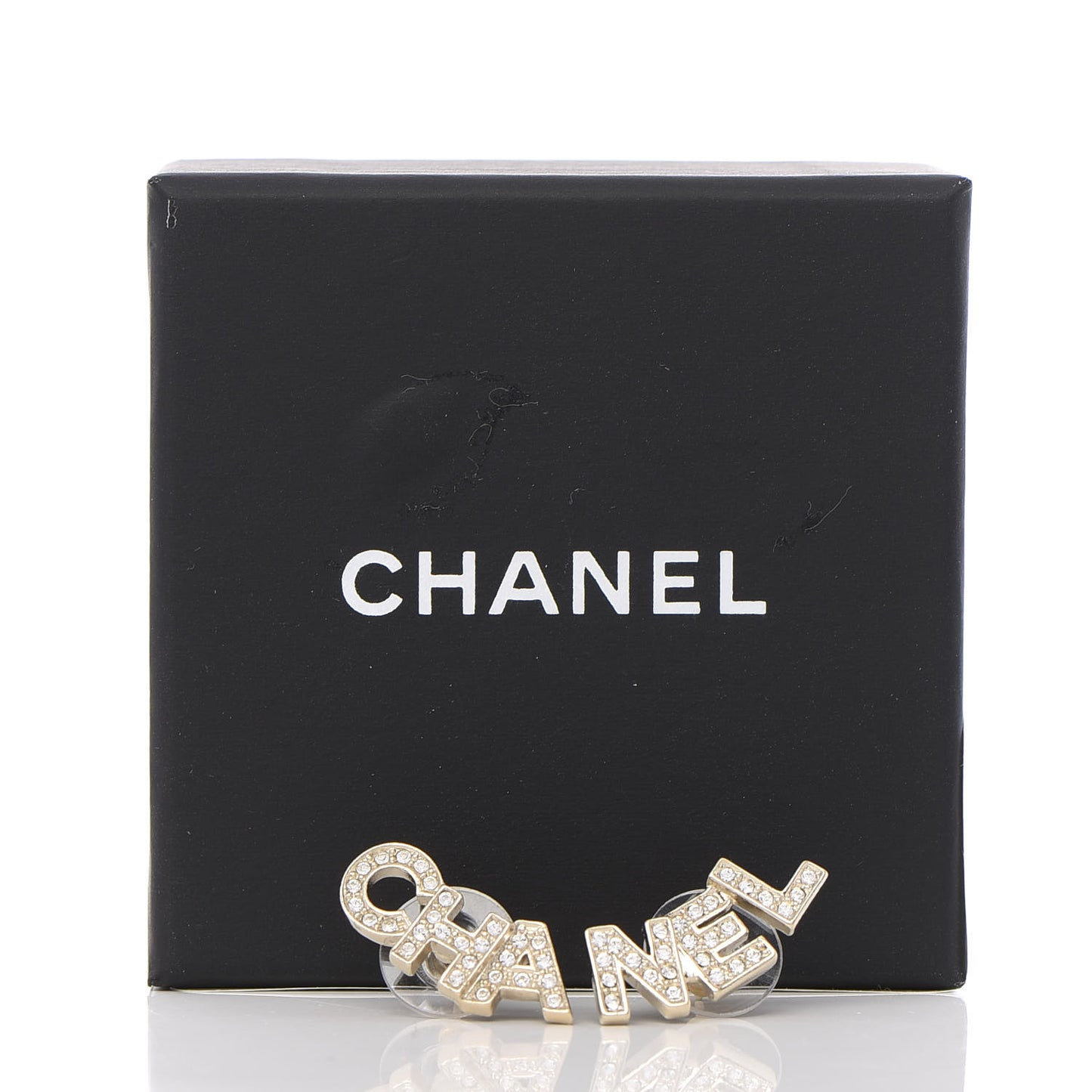 Crystal Pearl Signature Stud Earrings Gold