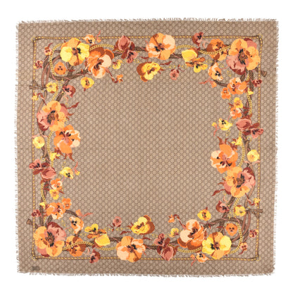 Gucci Wool Jacquard GG Monogram Big Panshie Fringe Shawl Sun Beige 1 of 3