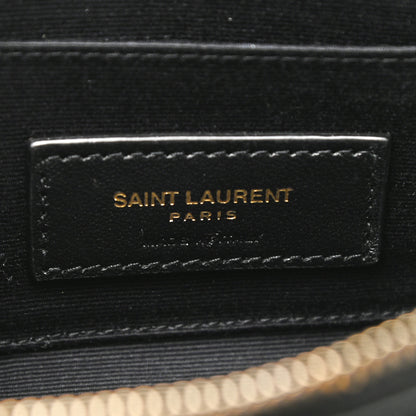 Saint Laurent Grained Lambskin Quilted Mini Becky Double Zip Bag Black 6 of 9