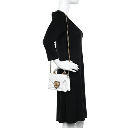 Dolce & Gabbana Smooth Calfskin Small Devotion Envelope Top Handle Bag White 3 of 11