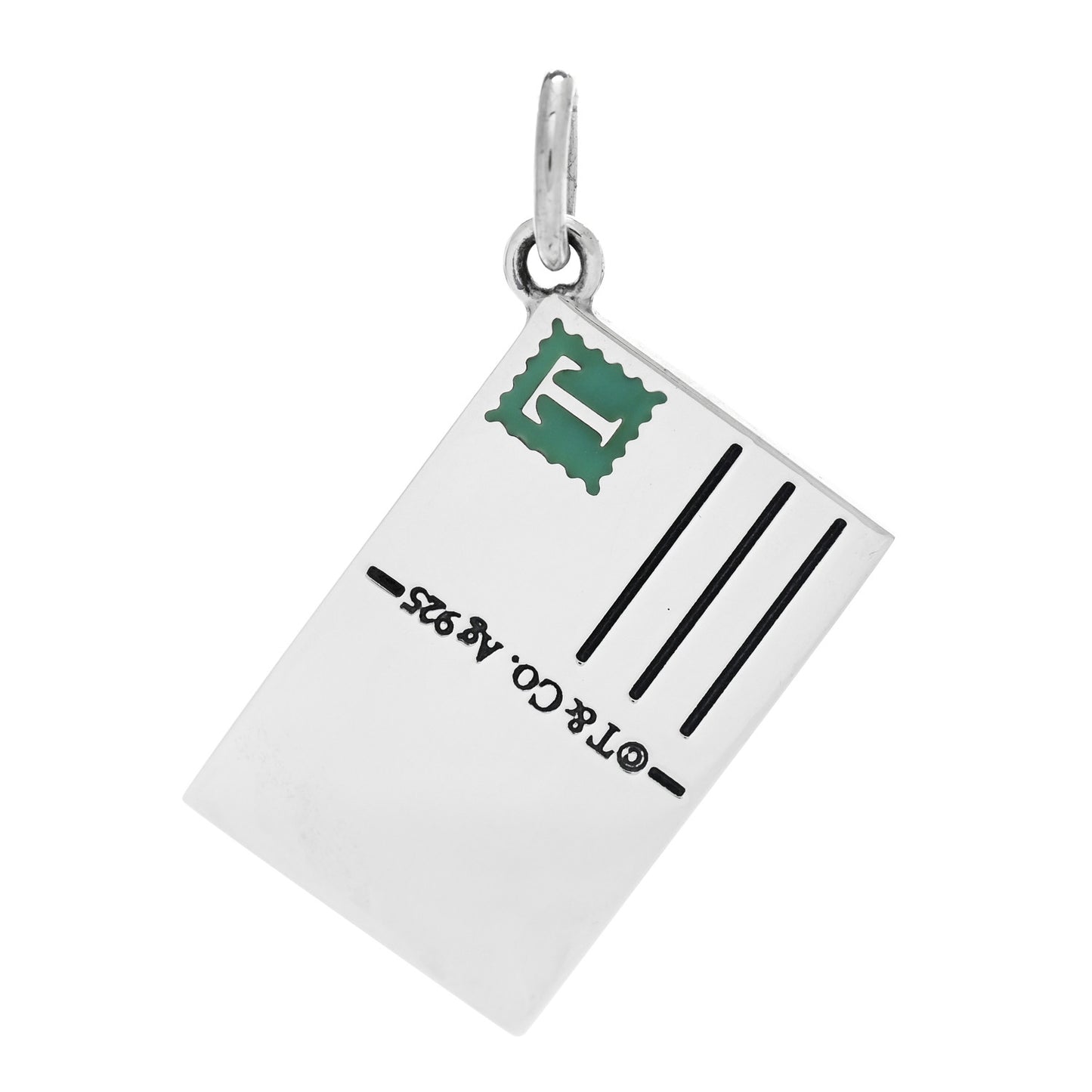 Sterling Silver Enamel San Francisco Postcard Charm Blue