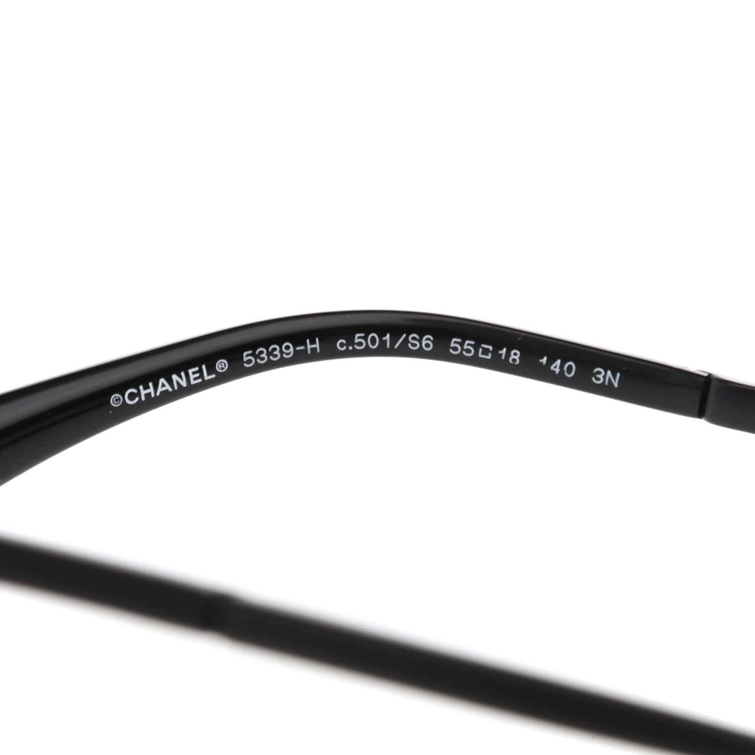Chanel Acetate Butterfly Winter Pearl Sunglasses 5339-H Black 5 of 7